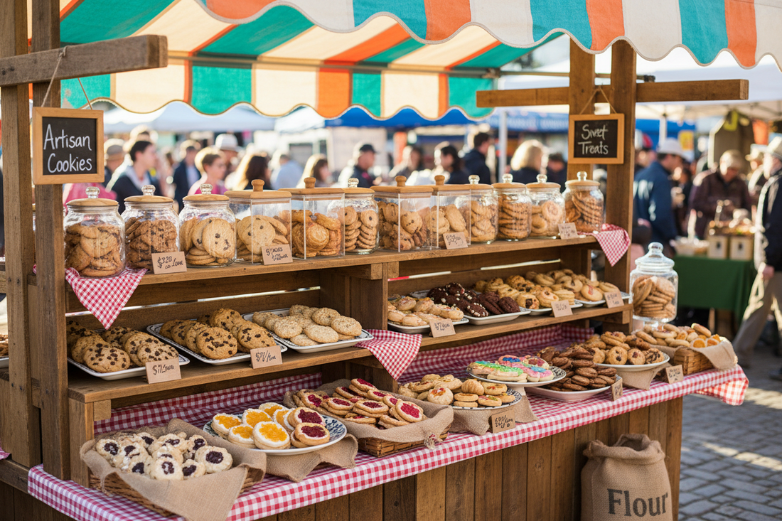 or a cookie booth in a farmers market